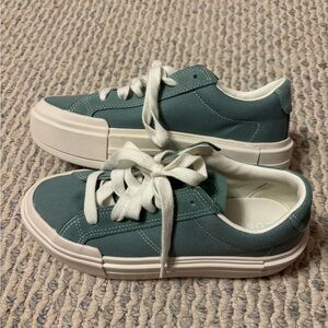 Converse Women's Platform Sneakers in Teal and White